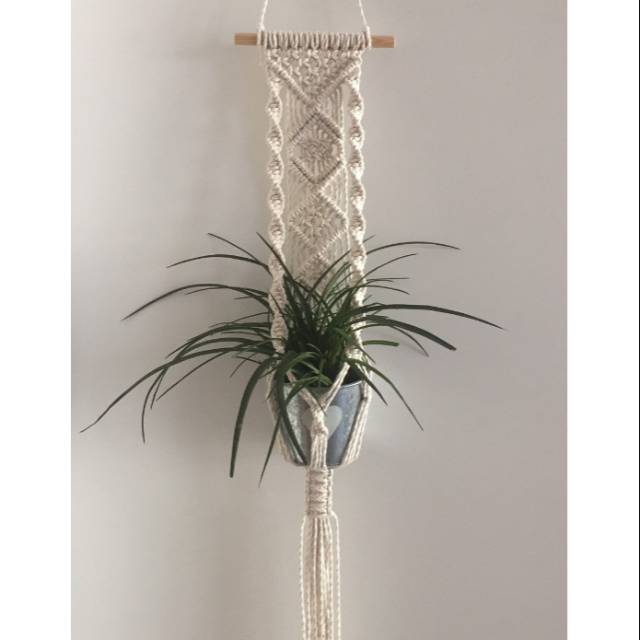 Macrame pot / makrame pot / tali / pot / tanaman /bunga /hiasan dinding 23