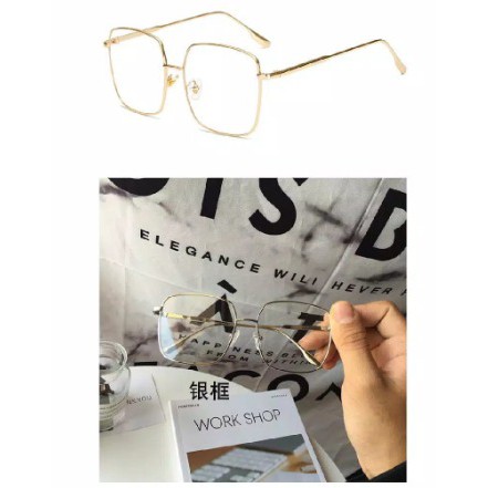 ♥TMALL88♥ Kacamata Baca Frame KM34 Metal Gaya Retro Untuk Pria / Wanita B10