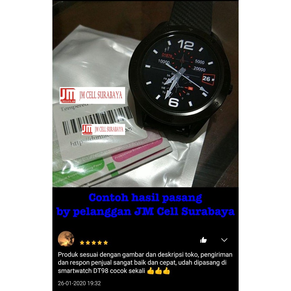 Anti Gores Tempered Glass Khusus Jam Smartwatch DT98 / DT92 - Pelindung Layar