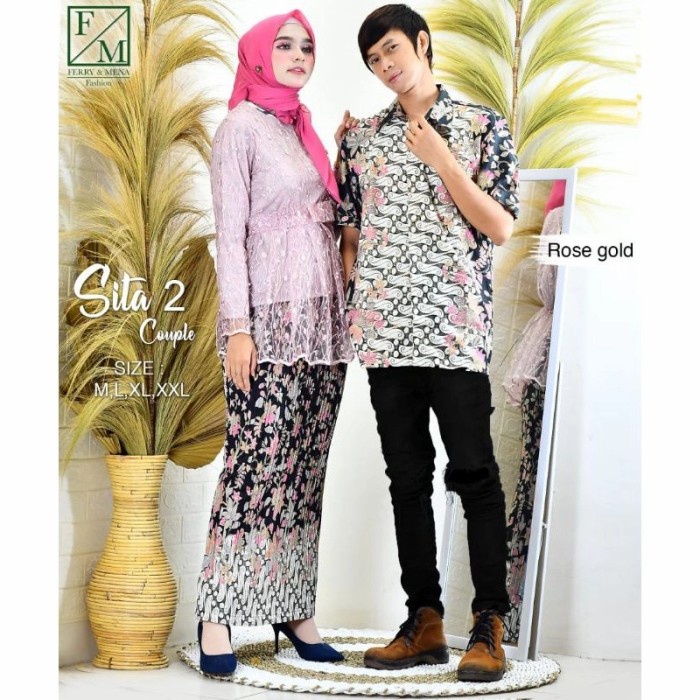 Couple Batik Couple Kebaya Modern /Couple Kebaya Brukat /Kebaya Pesta Pasangan