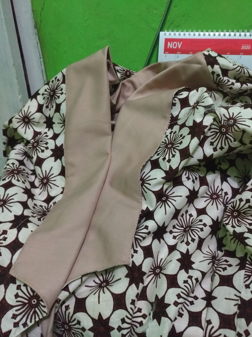 Tey-17 Batik Wanita Asj Sa Hrb026 Kenongo Kemeja Tosca Pendek