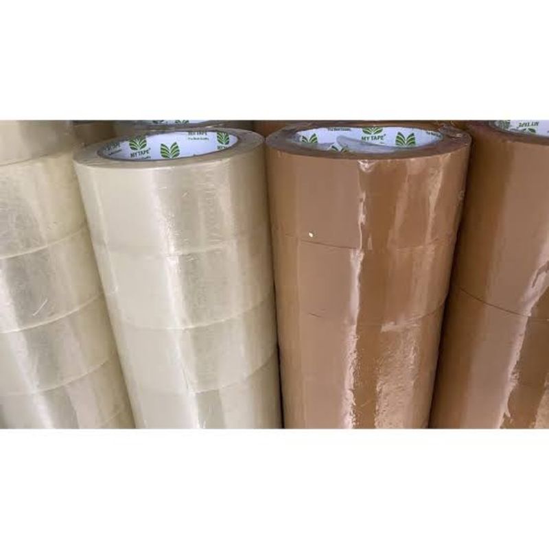 

My tape, Lakban coklat & bening 45mm 100 yard (1 batang/6pcs)