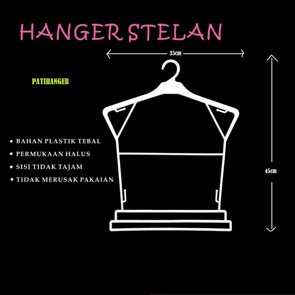 Hanger Layang Tanggung JU 14/Hanger Setelan Tanggung - Gantungan Baju