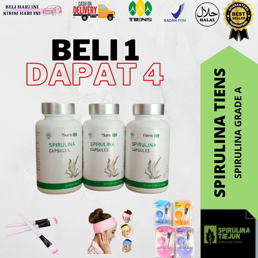 READY STOK (TERMURAH) MASKER SPIRULINA, SPIRULINA TIENS, MASKER SPIRULINA TIENS, MASKER SPIRULINA