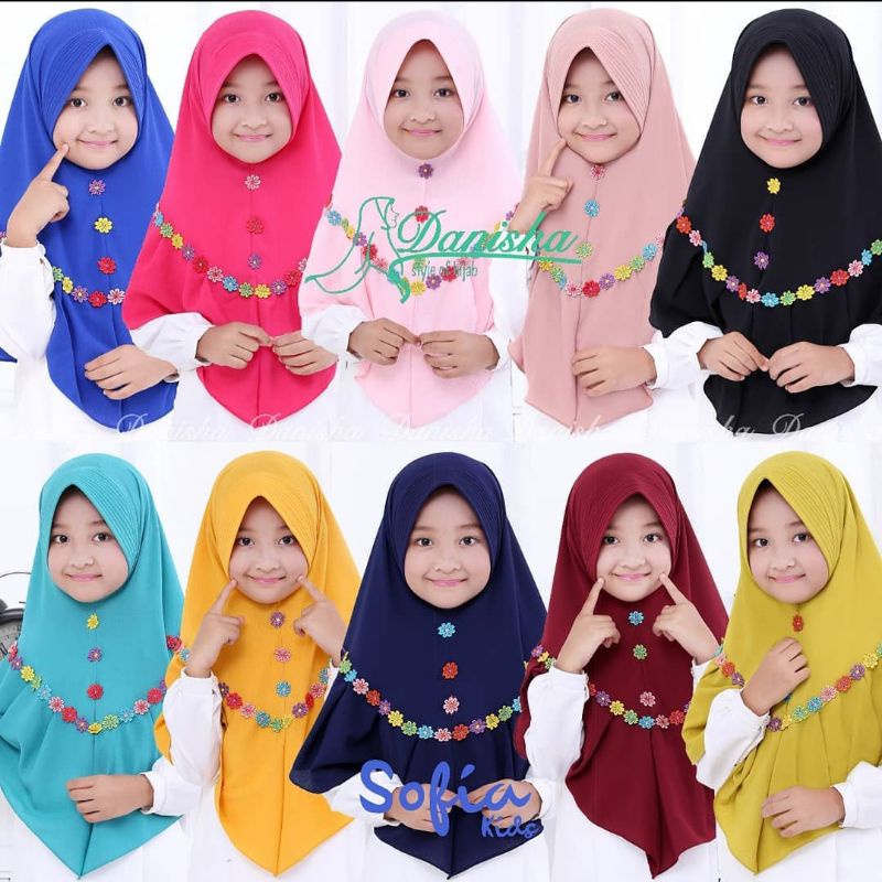 jilbab anak TK RENDA AMIRA 3-6 TAHUN  kerudung anak perempua hijab anak jilbab anak tk paud kerudung sekolah