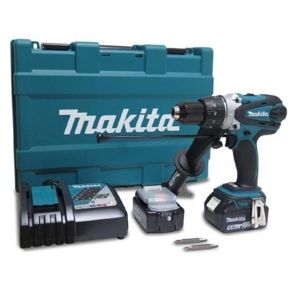 MAKITA MESIN BOR CORDLESS DHP 458 RTE 18 VOLT HAMMER DRIVER DHP458RTE FDDF54654CE