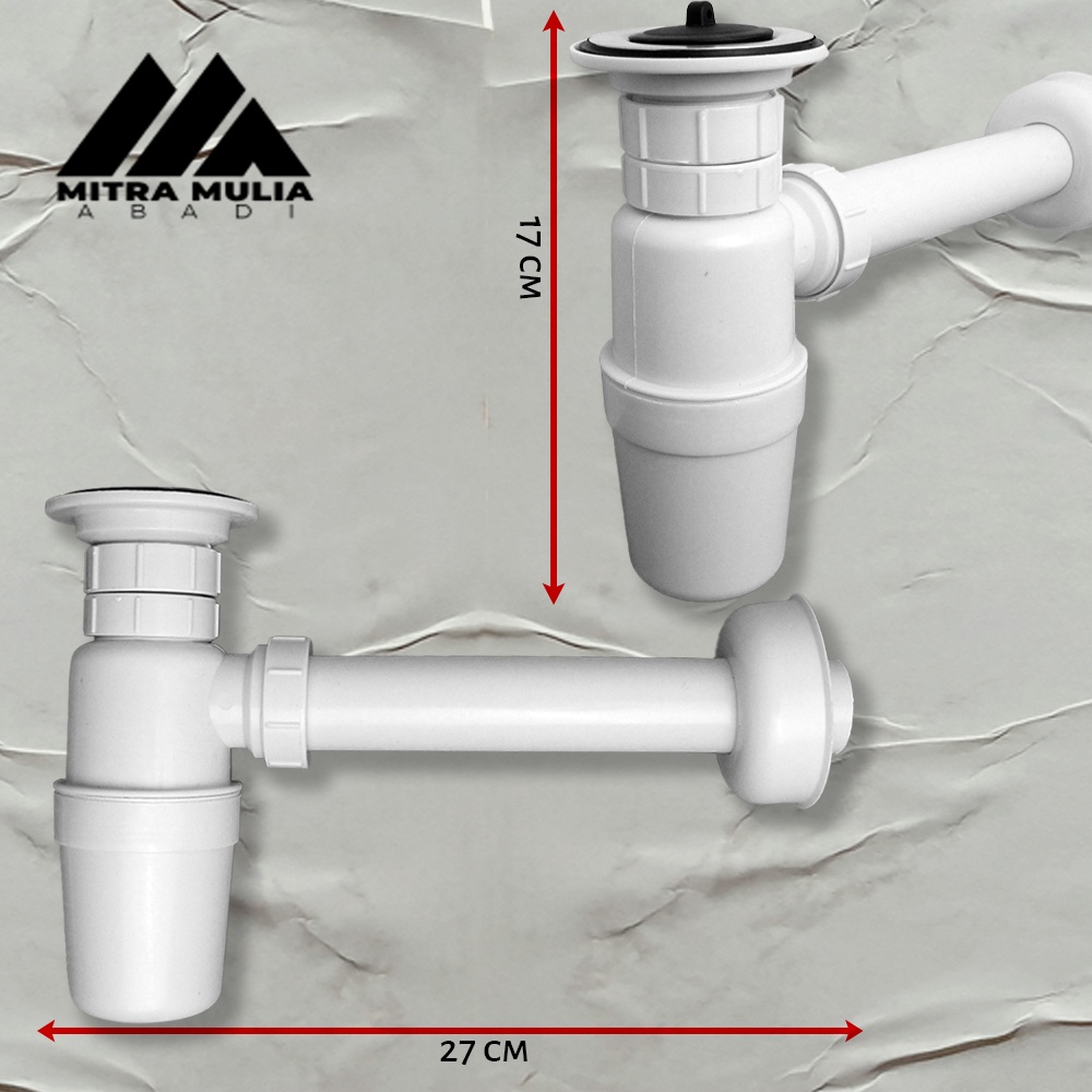 SIFON SIVON PVC PEMBUANGAN AIR WASTAFEL BOTTLE TRAP