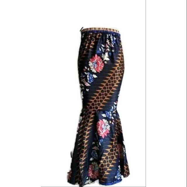 Rok Kebaya Duyung Bunga Navy Jumbo