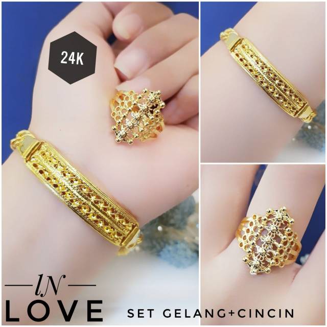 Xuping set perhiasan lapis emas 24k 1006h