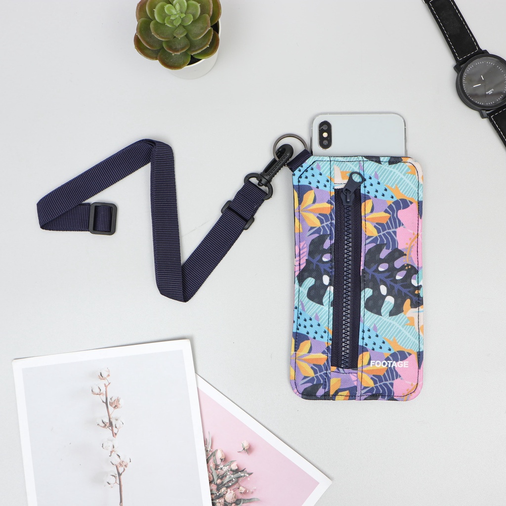 Tas Dompet HP Kalung Selempang Gantung Leher Footage Hangging Handphone Wallet Motif Autumn