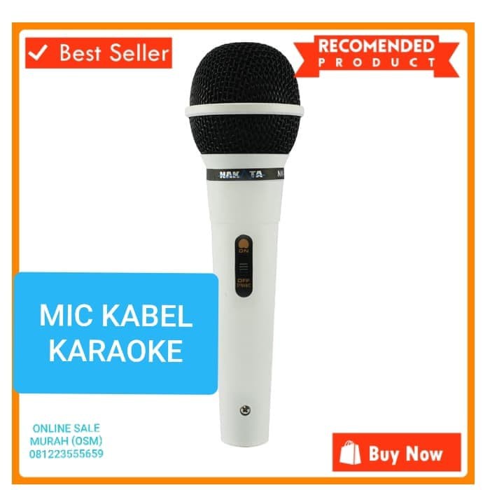 Nakata Nk 137 Mic Mik Microphone Mikrofon Kabel Cable Karaoke Vokal Shopee Indonesia