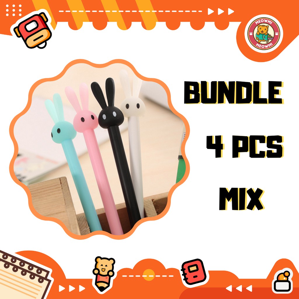 

Pulpen Motif Rabbit Head Bundle 4 Pcs Mix Warna PN0002