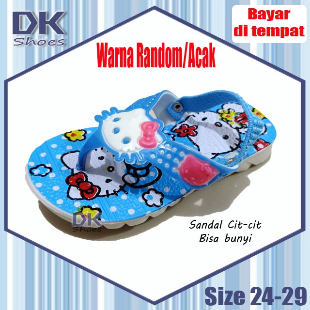 Sandal Cit-cit Balita Anak Perempuan Laki Karakter Superhero Kitty 24-29 / Sandal Bunyi Balita