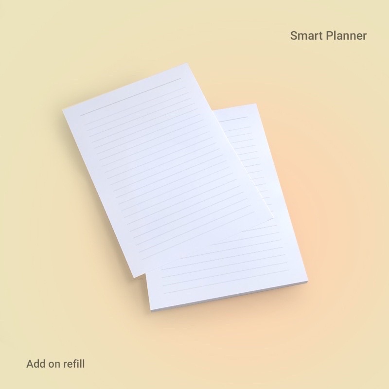 

Line paper / garis - Refill notebook / smart planner size A5 - lined