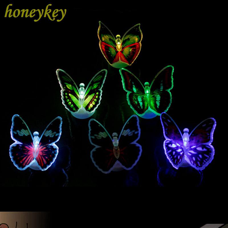 HK 1pc Lampu  Kupu Kupu Butterfly LED Dekorasi Kamar  Tidur 