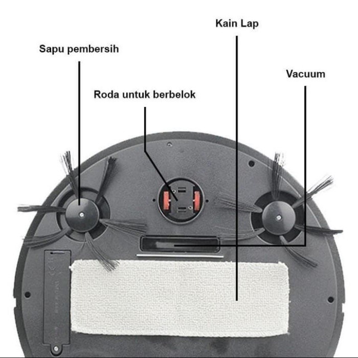 JALLEN GABOR IS28A - Robotic Vacuum Cleaner Automatic USB Rechargeable - Bisa Sapu-Pel-Sedot Debu