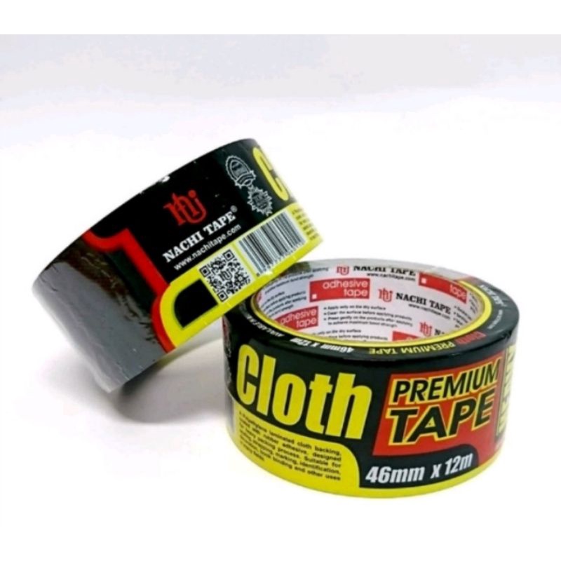 Lakban Kain Hitam 2" Inch / Cloth Tape NACHI 2 Inch (46mmx12m)