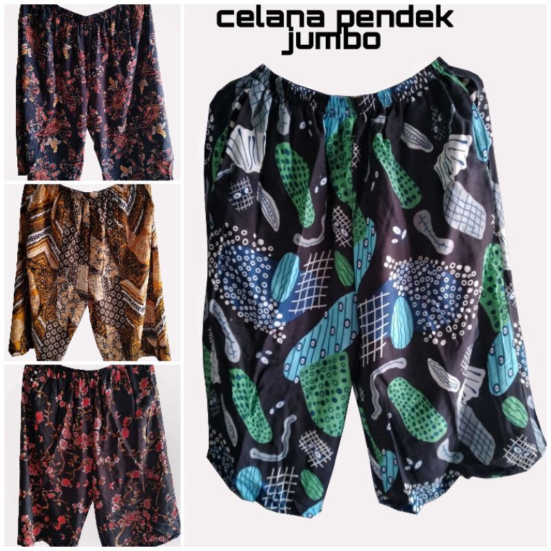  Celana  pendek  wanita  jumbo rayon Shopee  Indonesia