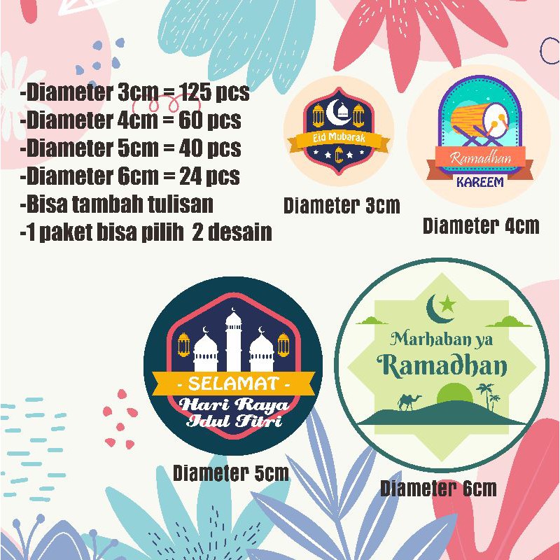 

Stiker kemasan bulat | Stiker Lebaran | Parcel lebaran