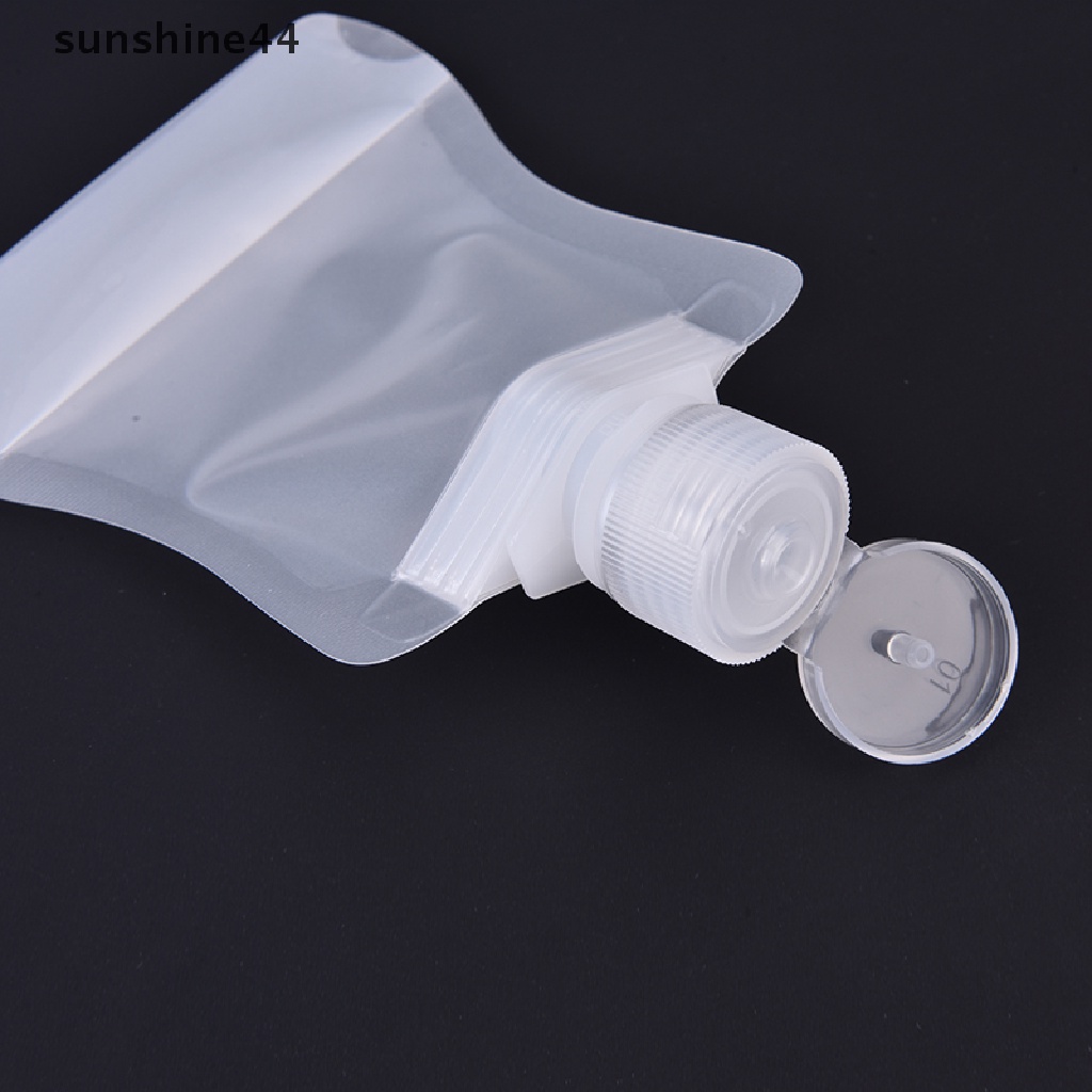 Sunshine 10pcs Kantong Pouch Dispenser Kosmetik / Makeup Transparan Anti Bocor Reusable