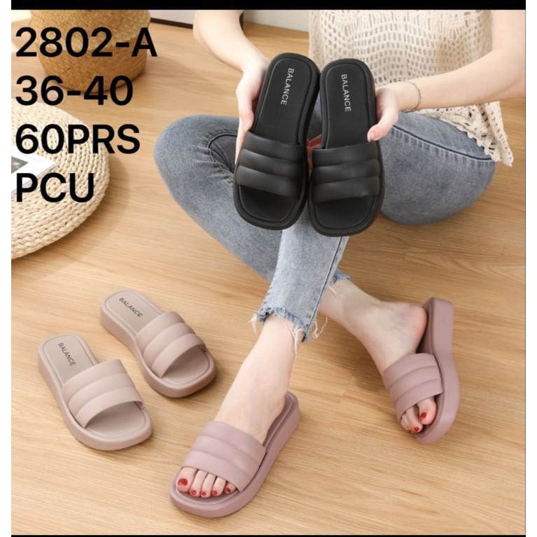 2802-A Sandal Selop Viral ZARA Wanita Balance Import