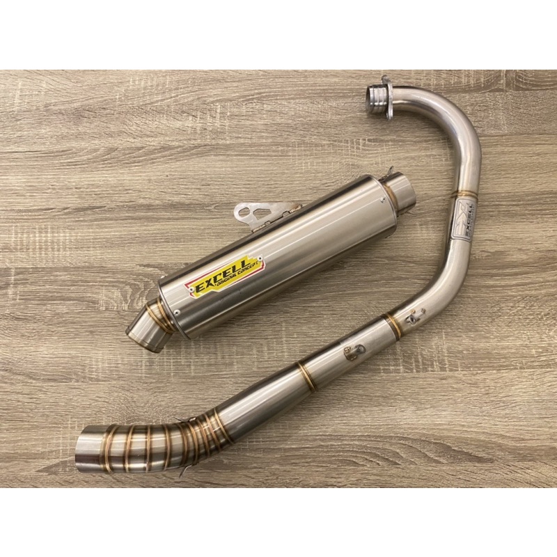 Knalpot Racing Original Excell model Bulat Rata / Slim Panjang 30Cm PNP CB GL MP TIGER