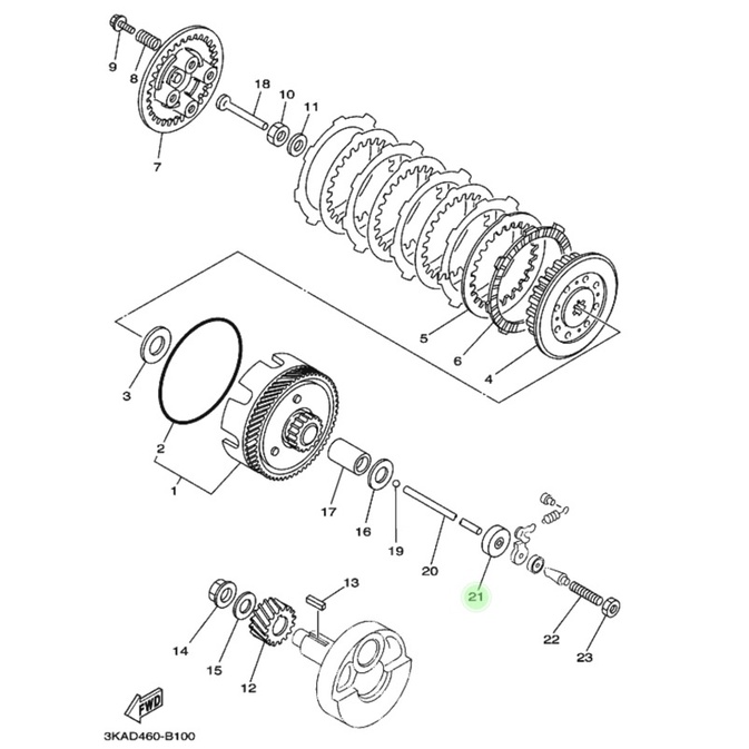 SEAL STUT KOPLING KUPLING RXKING RXS RXK YT115 ORIGINAL 93109-05815