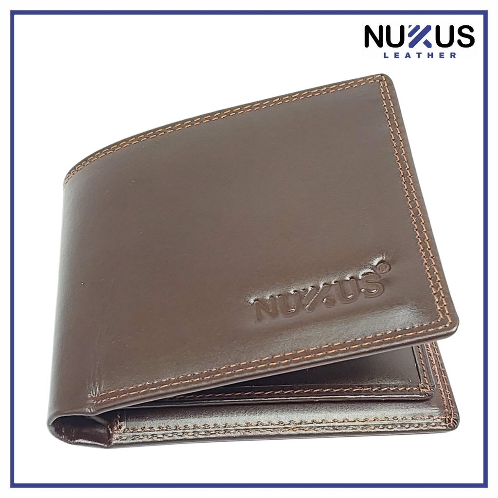 Nukus Leather Dompet Kulit Asli Pendek Pria Coklat