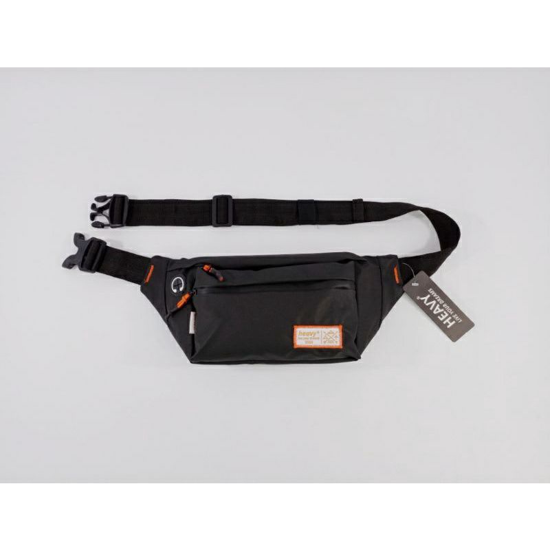 HEAVY Waistbag black waterprooff | Tas pinggang | Tas pria