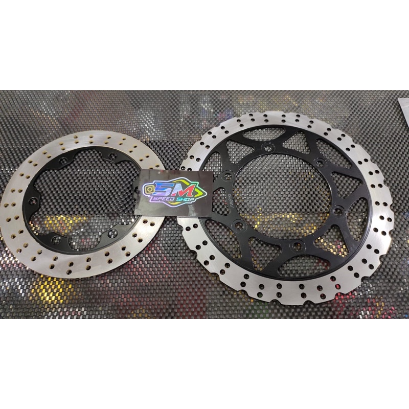 PIRINGAN CAKRAM 1 SET DEPAN BELAKANG KAWASAKI 150 NINJA RR OLD RR NEW UNTUK VELG ORI RCB RACING BOY,
