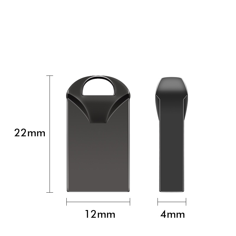 Flash Disk USB Mini Portable High Speed Bahan Metal Anti Tabrakan 4GB / 8GB / 16GB / 32GB / 64GB / 128GB Warna Hitam / Silver