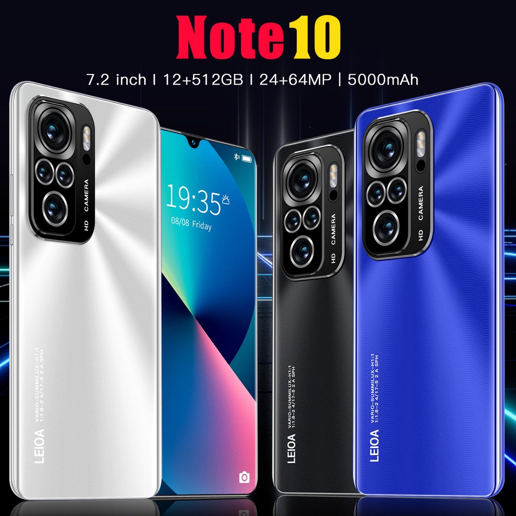 【 Produk Baru hp 】 Ponsel  Pintar Baru Note10 Pro Android 10.0 Layar HD 7,2 inci 4G/5G HP Original wajah unlock Handphone Android Free Aksesoris-1