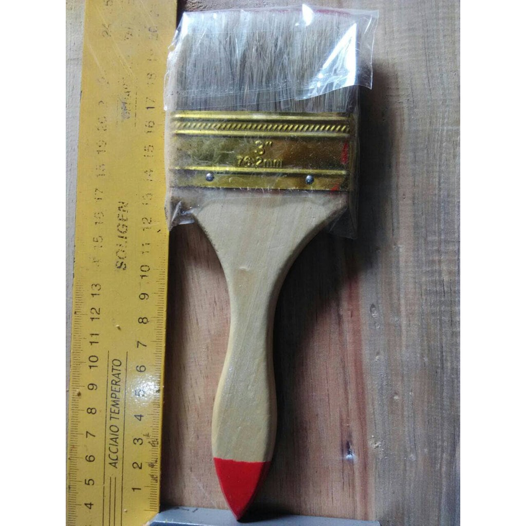 Kuas Cat Paint Brush Gagang Kayu Serba Guna 3&quot;