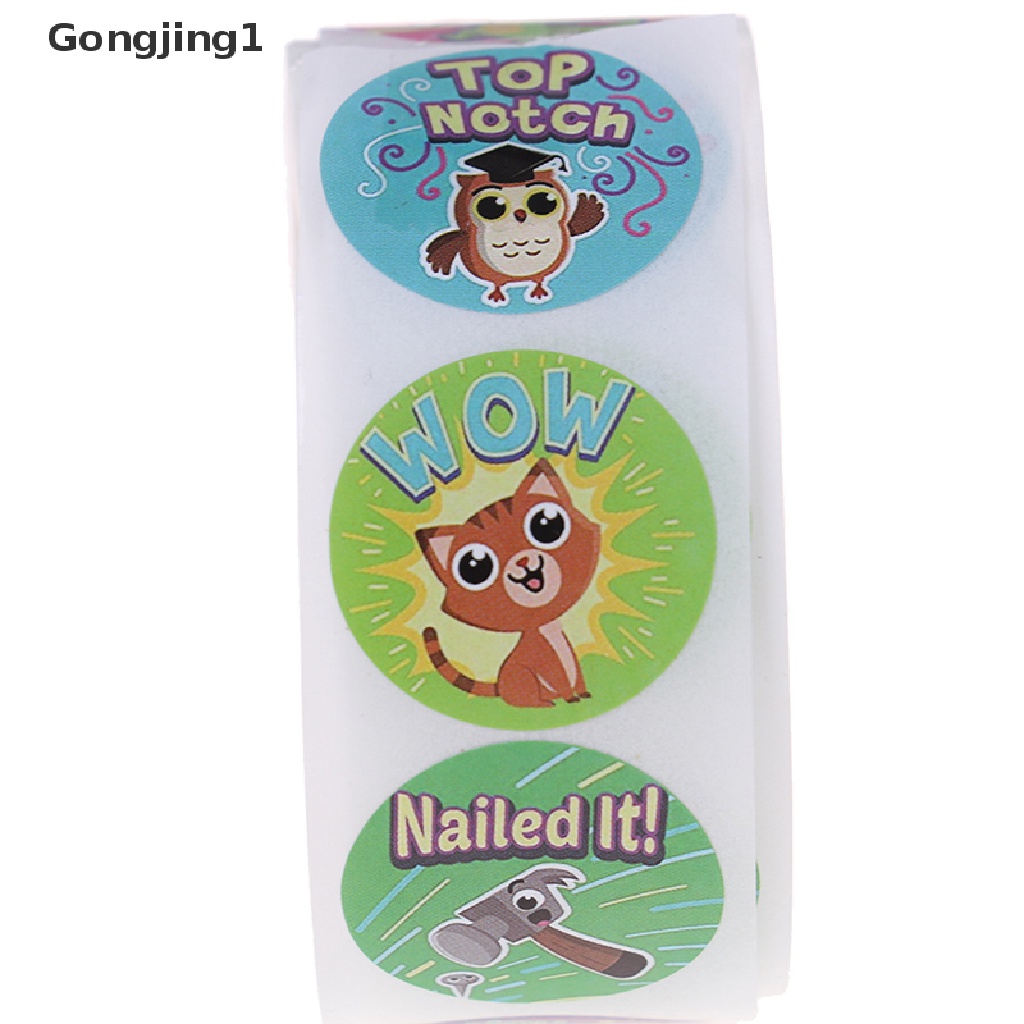 Gongjing1 500PCs / Roll Stiker Motivasi Untuk Guru / Murid