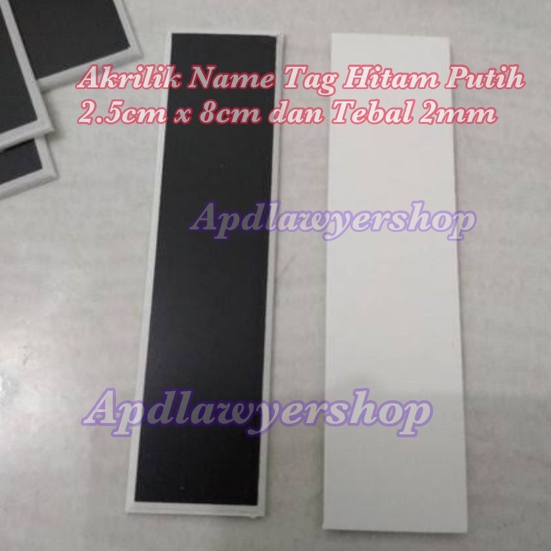 Jual Akrilik Name Tag Bahan Papan Nama Dada Polos Cm X Cm Tebal Mm