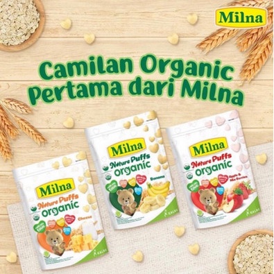 homimart I MILNA Nature Puff Organic 15gr (ada 3 varian) / Milna Puffs Organic Bi