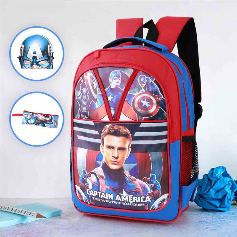 Tas Backpack Anak Cowok Laki Laki Pria Ransel Karakter Hero Garansi Original