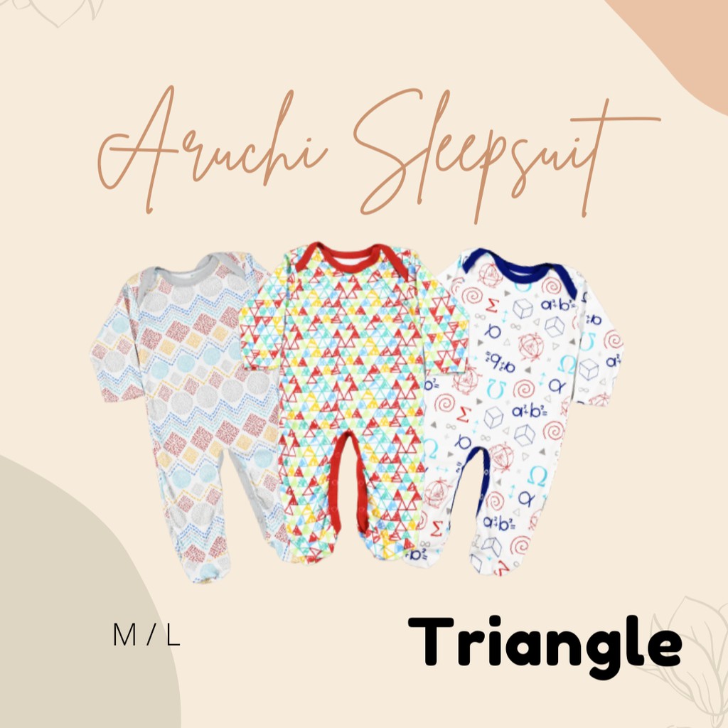 3pcs Sleepsuit BOY Aruchi M L (Sleep Wear Aruchi) SNI Cherrybabykidsshop