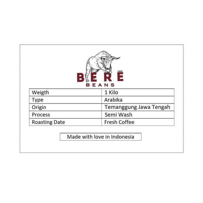 Kopi Arabika Temanggung Jawa 1 KILO 1KG Biji Bubuk Coffee Bean Beans