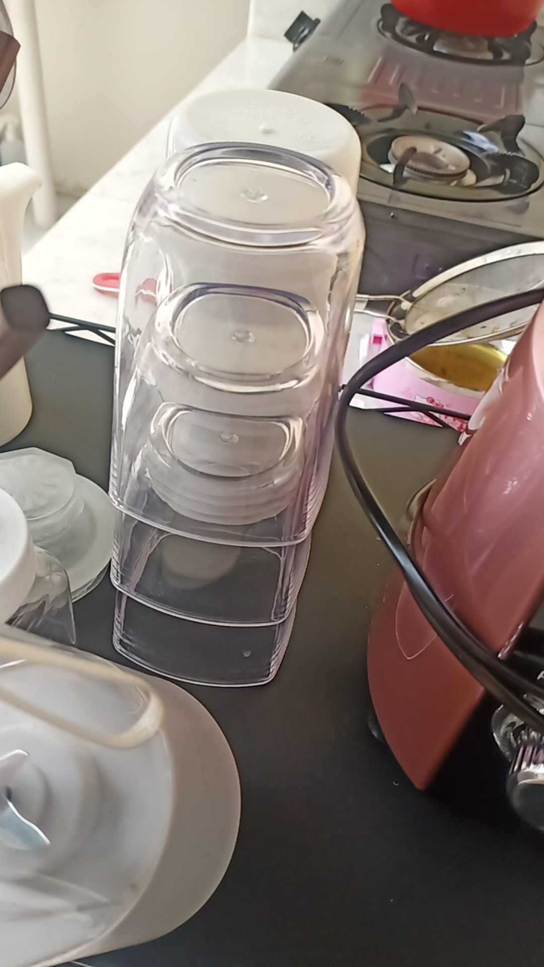 Teko Air Panas Dan Dingin Set Dengan Cangkir / Teko Plastik Air Minum Jug 2 Liter Besar Plastik Vs