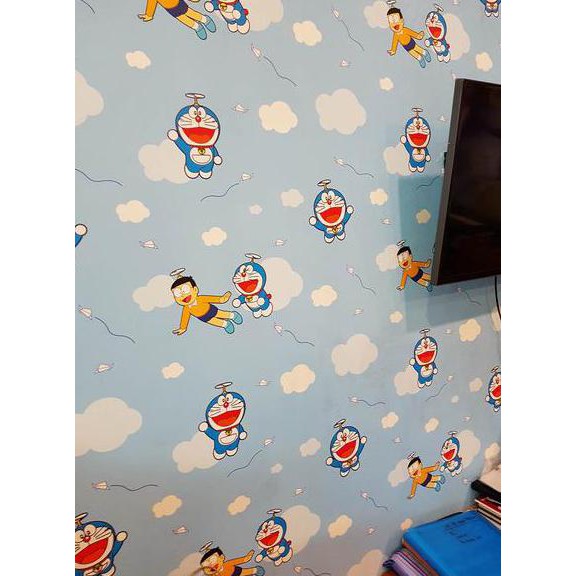 Cuci Gudang Wallpaper Dinding Kartun Doraemon & Nobita Hot Sale
