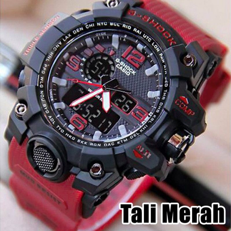 jam tangan pria Casio G-Shock GWG1000 tali merah kw super