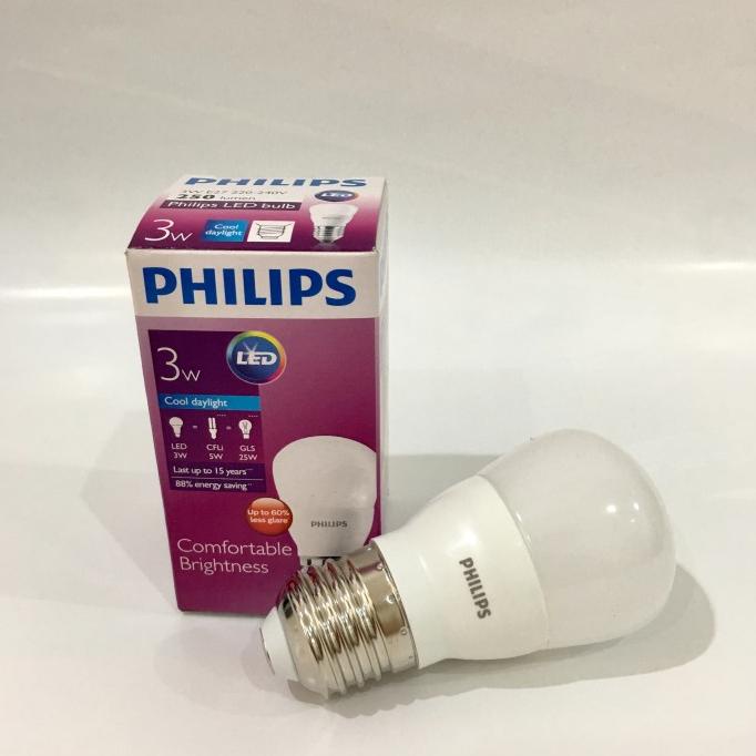 Bohlam Philips LED Bulb 3W / 3 Watt