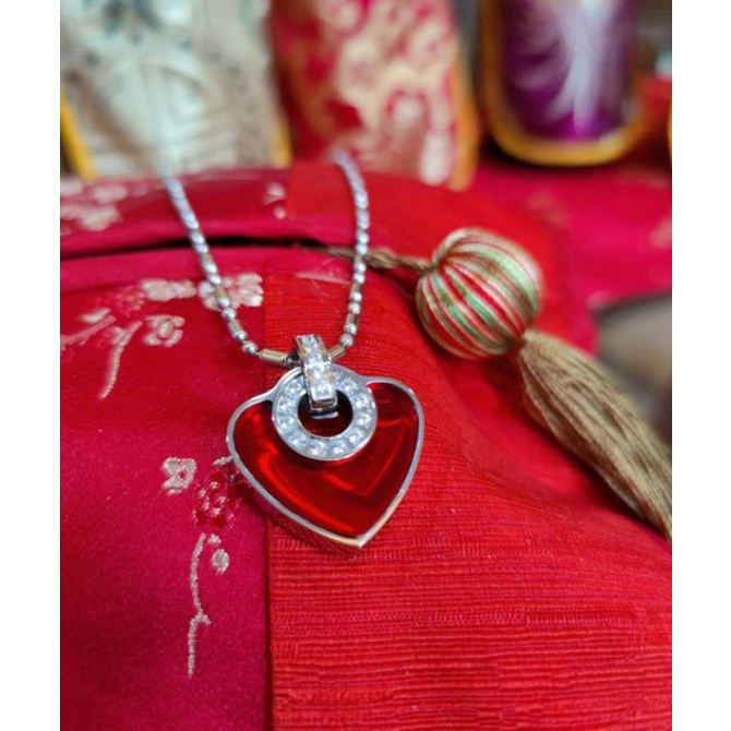 kalung mci heart red, blue