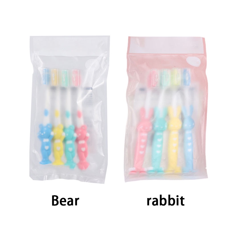 4 Pcs Sikat Gigi Anak Lucu Multiwarna Laki-Laki &amp; Perempuan/sikat Gigi Kids Brush Lembut totall
