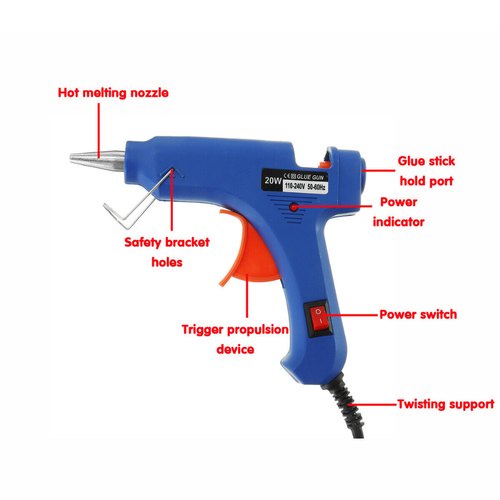 Alat Lem Tembak Kecil 20w Hot Melt Glue Gun 20 watt Lem Bakar 20 w