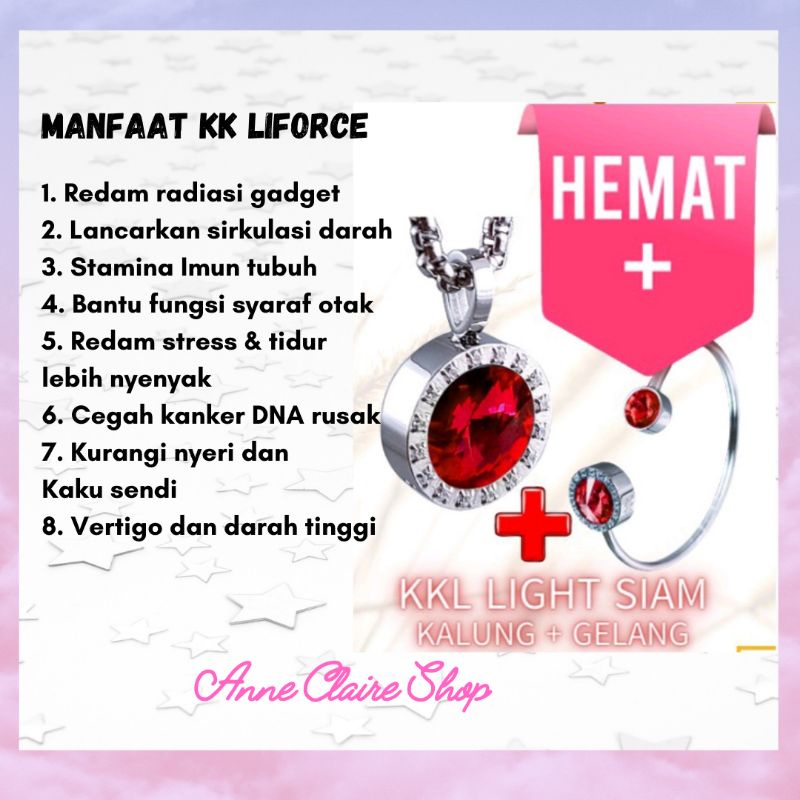Promo 1set Gelang & Kalung KK Liforce edisi Rizky Billar & Lesti Kejora