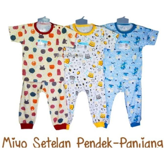 Setelan Piyama  Anak Bayi Baju Pendek  Celana  Panjang  Miyo 