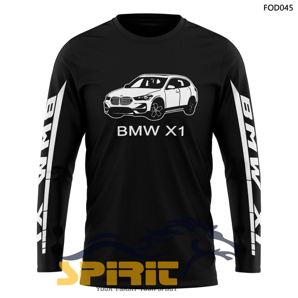 KAOS MOBIL BMW X1 T-Shirt BAJUA KAOS DISTRO LOGO MOBIL BMW X1 LENGAN PANJANG Catton 100%