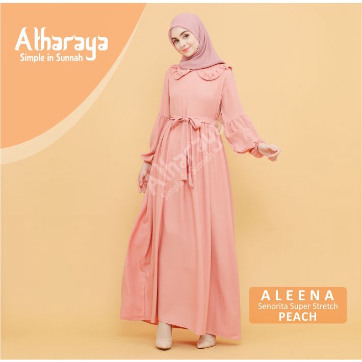 ALEENA Dress Gamis Terbaru Gamis Remaja Gamis Busui Premium By Atharaya